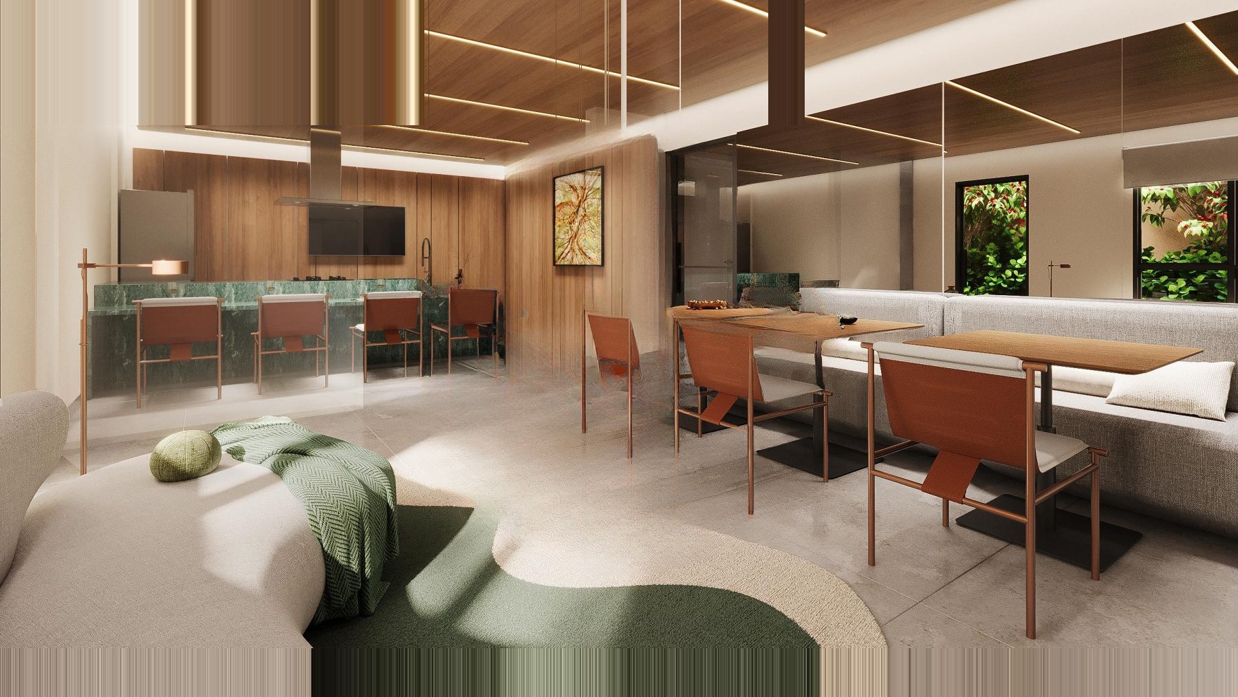 Espaço gourmet lounge