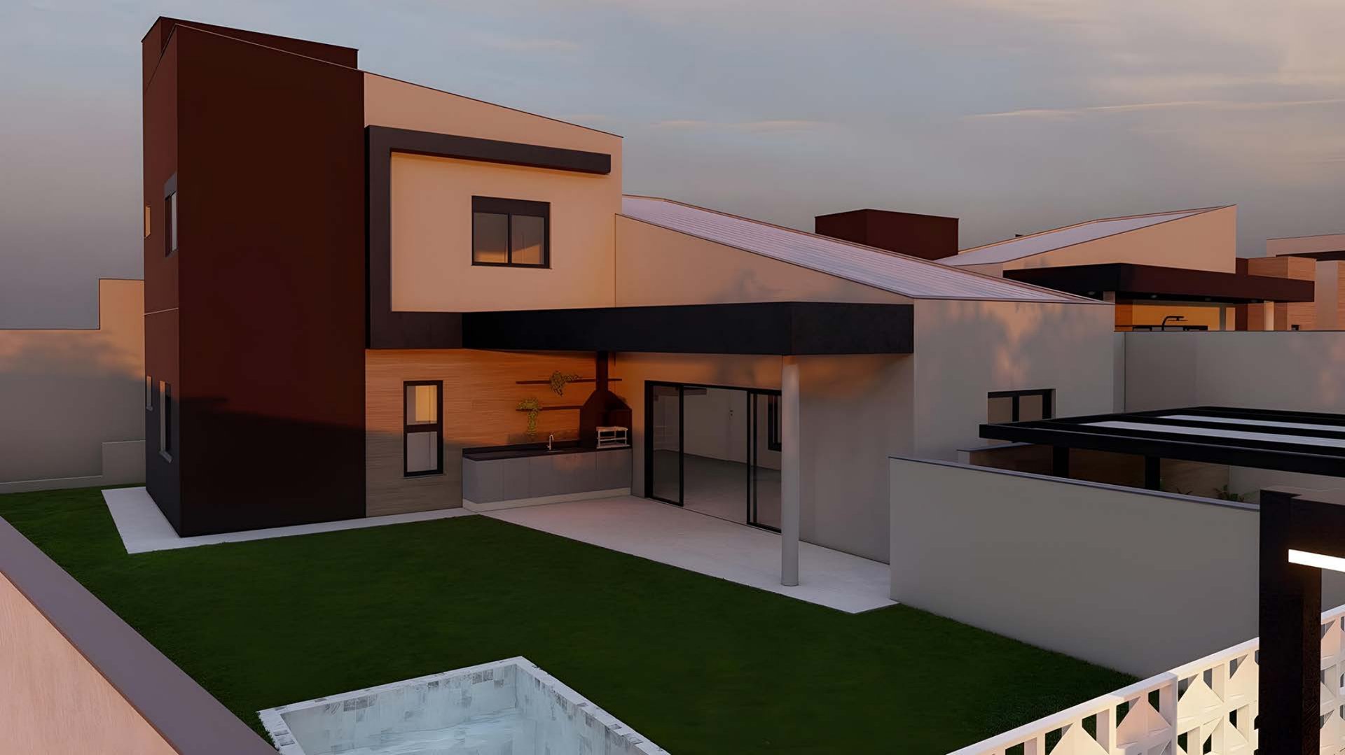Fachada com pedras naturais